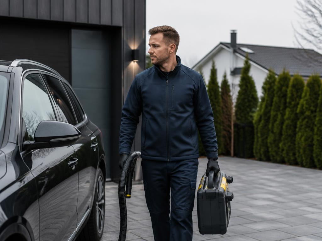 Liikkuva autonhoitaja asiakkaan ajoneuvon luona